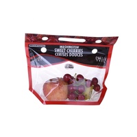 Bolsas de embalaje de frutas y verduras Bolsas de polietileno ecológico transparente de plástico con orificios de ventilación Bolsas con cremallera personalizadas con impresión de logotipo 1-3Kg