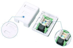 Caja de Conexión RJ45 de Superficie CAT5E con Conector UTP Krone IDC STP Cat.5e para Redes - Product Image 6