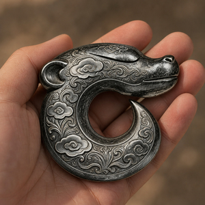 Travertin métallique sculpté à <span class=keywords><strong>la</strong></span> main, motif <span class=keywords><strong>singe</strong></span> du zodiaque, représentant <span class=keywords><strong>la</strong></span> <span class=keywords><strong>sagesse</strong></span> et l'opportunité, Patrimoine culturel immatériel - Product Image 4