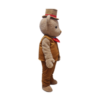 Costume de mascotte d'ours en peluche animal de dessin animé drôle adulte Costumes de cosplay de télévision et de film chauds