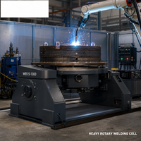 Positionneur de soudage horizontal rotatif industriel WB1S-1000, table de 770 mm, capacité de 1000 kg, boîte de vitesses de précision, pour utilisation avec robot de soudage