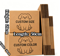 En stock, boîtes en carton personnalisées avec logos, boîtes en carton ondulé brun écologiques pour l'expédition.