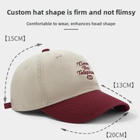 Nueva Gorra de Béisbol de 6 Paneles Estilo Americano con Contraste de Color, Suave y Versátil, para Mujer, Primavera-Verano, Ajustable