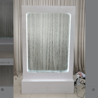 Décorations de mariage, panneau de bienvenue pour événements, cascade décorative, fontaine d'eau en verre trempé, écran d'eau LED