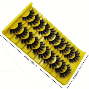 ALICE <strong>Cat</strong> <strong>Eye</strong> <strong>Lashes</strong> <strong>Russian</strong> Strip <strong>Lashes</strong> False Eyelashes Clear Band 17mm Dramatic Faux Mink <strong>Lashes</strong> 8 Pairs - Product Image 6