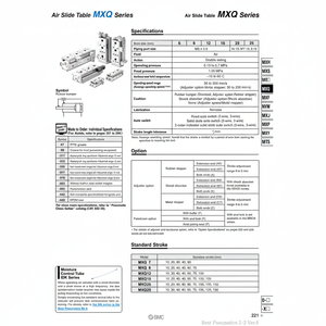 MXQ8L-20AS โต๊ะสไลด์ลมนิวเมติก SMC - Product Image 1