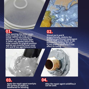 TS111 Stucco Epossidico ad Alta Temperatura per Riparazione Metalli Rigenerazione Parti in Ghisa 200 ° Forno per Fonderia C 500g 1kg - Product Image 5