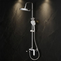 Ensemble de douche moderne gris anthracite 3 fonctions avec rotation à 180 degrés pour robinets de bain