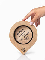 Trophée de champion en bois massif personnalisé avec gravure créative |   Souvenir commémoratif des activités du campus et récompense d'équipe