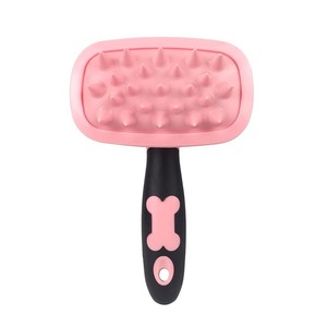 Hartley Pet Bath <b>Brush</b> Silicone Massage Comb For Dogs Cats Shampoo Grooming Tool With Cone Design - Product Image 2