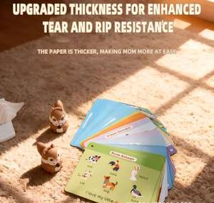 Tarjetas didácticas para educación temprana con forma de ardilla, audiolibros de lectura para niños, desarrollo del lenguaje, regalo interactivo para padres e hijos - Product Image 3