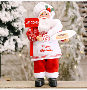 Nuova decorazione di celebrazione natalizia in piedi postura bambola di Babbo Natale nuovi ornamenti creativi per bambole di natale vecchio - Product Image 3