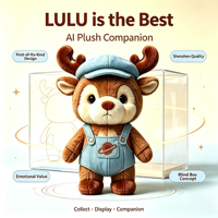Jouet en peluche interactif intelligent en forme de renne, animal en peluche AI parlant et dansant, peluche douce, décoration de Noël, cadeau