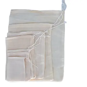 100 X 120mm Degradable Filter Pure Cotton Pouches Bag High Level Density No Bleach For Tea