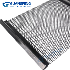 Guangfeng <span class=keywords><strong>rete</strong></span> metallica ad alta resistenza dello schermo tessuto per la miniera setaccio di sabbia con gancio bordo di taglio personalizzato per il setaccio rotatorio - Product Image 1