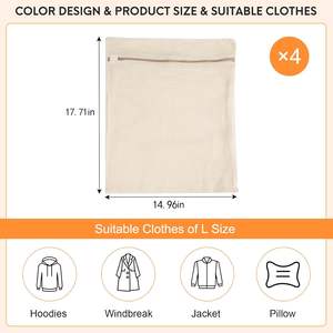 Custom Large Durable Organic Cotton <b>Mesh</b> <b>Laundry</b> <b>Bags</b> with Sturdy Zippers and Breathable <b>Mesh</b> are Delicate <b>Laundry</b> <b>Bags</b> - Product Image 2