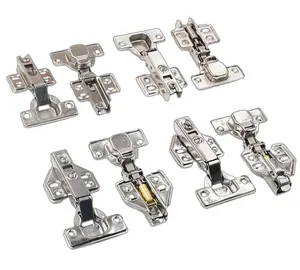 Furniture Hardware Accessories Cabinet Hinge Normal Hydraulic 2 D And 3 D Hing Clip On Iron Stainless Steel Furniture Hinges