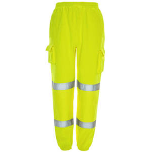 Wholesale Custom Worker's Uniform <strong>Fluorescent</strong> Trousers Yellow&amp;Orange <strong>Safety</strong> <strong>Pants</strong> With Reflector - Product Image 2