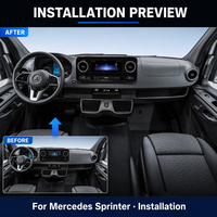 Head Unit Android Car Player 10,25 Inci dengan CarPlay, Android Auto, GPS, DSP, Layar Sentuh IPS untuk Mercedes-Benz