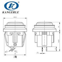 Interrupteur à bascule 3 positions étanche IP65 SPDT 16A 250V AC 2P avec trou de fixation sur panneau, bouton-poussoir intelligent en plastique à verrouillage