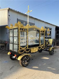 Drawn New Hearse Car Customize Funeral Coffin Cart Horse Carriage Carts Horse Carriage Trailer - Product Image 2