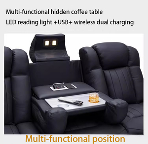 Bộ ghế <span class=keywords><strong>sofa</strong></span> da 3 chỗ ngồi, có chức năng ngả lưng điện, kiểu hiện đại, dùng cho rạp chiếu phim gia đình, ghế <span class=keywords><strong>sofa</strong></span> thư giãn bằng điện - Product Image 2