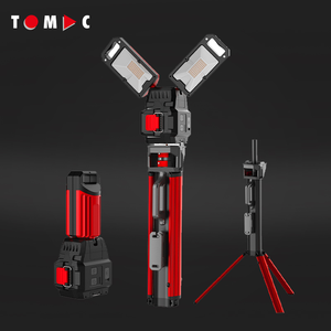 Luz de Trabajo LED TOMAC de 7000 Lúmenes y 18V, Soporte de Trípode Compatible con Baterías Makita, DeWalt, Milwaukee, <span class=keywords><strong>Bosch</strong></span>, Metabo y Stanley - Product Image 1