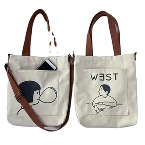 Hot Sale Large Capacity Simple Shoulder Cotton Canvas <b>Tote</b> <b>Bag</b> Custom Printed Logo <b>Summer</b> Reusable <b>Tote</b> <b>Bag</b> - Product Image 2