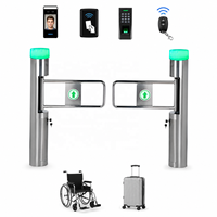 Portillon Pivotant Cylindrique Compact 168 mm avec Indicateur LED Intégré pour Contrôle d’Accès