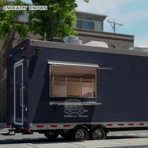 Chocolate DOT CE Certified Fully Equipped For Fountain Machine Ice Cream Hamburger Fast Food Street <b>Concession</b> <b>Trailer</b> - Product Image 6