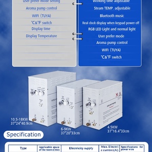 Stepon ứng dụng điều khiển Wifi cho phòng tắm hơi tắm hơi Máy phát điện phòng generador de hơi hơi thế hệ hơi nước Máy phát điện phòng tắm hơi - Product Image 6