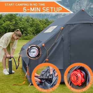 Tente gonflable portable pour l'extérieur avec pompe manuelle et ventilation - Product Image 3
