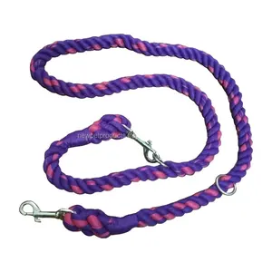 Og-Correa de algodón púrpura para mascotas, Correa cómoda para caminar fuera, proveedor de accesorios para perros