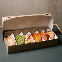 Boîtes d'emballage alimentaire personnalisées pour empanadas et dumplings avec logo, compartiment séparateur