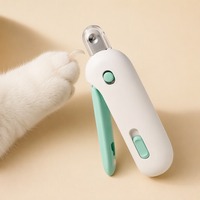 Coupe-ongles et tondeuse manuels ABS pour animaux de compagnie avec taille réglable, design ergonomique, LED pour chiens et chats, sûrs - Best-seller