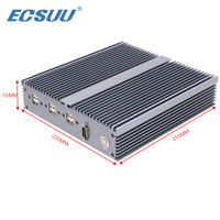 Mini PC Industrial sin Ventilador Intel I7-6500U, Computadora de Automatización Integrada con 6RS232 COM, 10USB, Ethernet Dual para Control Industrial