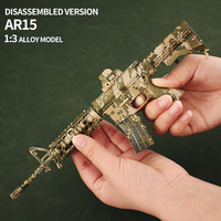 Modèle de pistolet miniature AR15 en métal à l'échelle 1:3, camouflage, kit de construction, modèle de pistolet en métal pour adultes, vente en gros