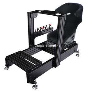 <span class=keywords><strong>Cockpit</strong></span> de simulation de course réglable en mouvement, profil en aluminium 4080 anodisé noir/argent, simulateur de course, siège de jeu - Product Image 3