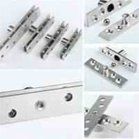Charnière de porte en acier inoxydable à 360 degrés, design moderne, charnière pivotante à axe vertical pour portes en bois, joints de porte pivotants invisibles