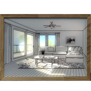 Marco DE FOTOS iluminado de madera <span class=keywords><strong>con</strong></span> retroiluminación, marco de fotos <span class=keywords><strong>Led</strong></span> de madera, pintura de arte brillante decorativa, luz nocturna, decoración de habitación - Product Image 3