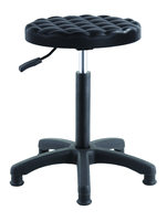 Tabouret rond classique pour laboratoire, bar, bibliothèque, atelier, hauteur réglable; noir