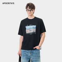 T-shirt Homme Oversize à Épaules Tombantes Manches Courtes Coupe Ample Streetwear Noir Blanc Couleur Unie T-shirts Graphiques pour Hommes