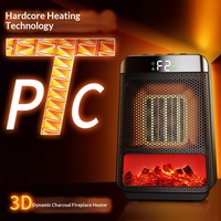 Nouveau Radiateur Électrique PTC à Flamme Dynamique 3D Transfrontalier, Chauffage Domestique Silencieux et Économe en Énergie, Chauffage Rapide 1000-1500W