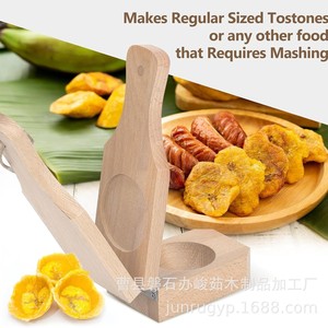 Presse à bananes en bois, outil de pâtisserie pour la préparation de peaux de raviolis aux fruits, écologique - Product Image 5