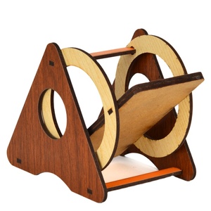 ชิงช้าไม้หลากสีสำหรับนก ลายสัตว์ อุปกรณ์เสริมแบบพลิกได้ 12 ซม. X 8 ซม. X 10 ซม. ทุกฤดูกาล - Product Image 1