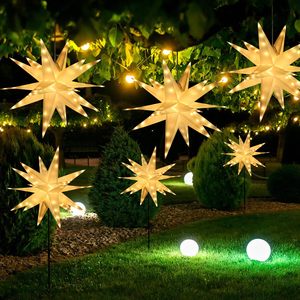 Estrella Morava LED de 23 Pulgadas, Estrella de Papel 3D de 18 Puntas, Colgante, Impermeable, para Decoración Navideña del Hogar, Fiestas, Porche, Jardín - Product Image 3