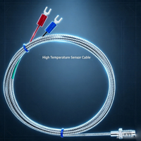 Câble de sonde de température industriel en acier inoxydable, fil blindé tressé, sonde filetée, borne fourche, OEM ODM