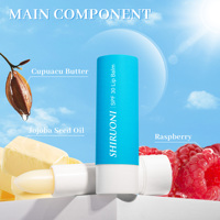 Baume à lèvres minéral SPF 30 à marque privée OEM, hydratant, protection large spectre UVA UVB, soin des lèvres