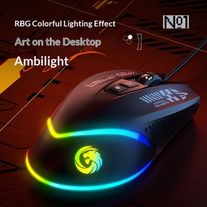 Souris de jeu filaire avec définition macro, souris mécanique à éclairage RVB pour PC, ordinateur portable, bureau et e-sport - Product Image 5