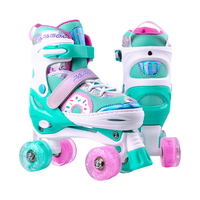 Offre Spéciale mignon patins à roulettes chaussures pour garçons et filles plein clignotant Quad rouleau patins à roues alignées chaussures taille réglable